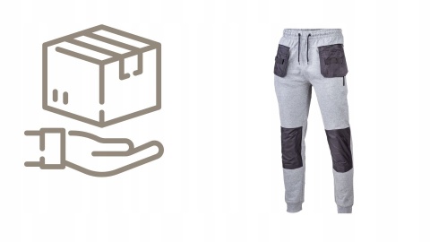 SPODNIE DRESOWE LAHTI SZARO-CZARNE, ROZMIAR 3XL