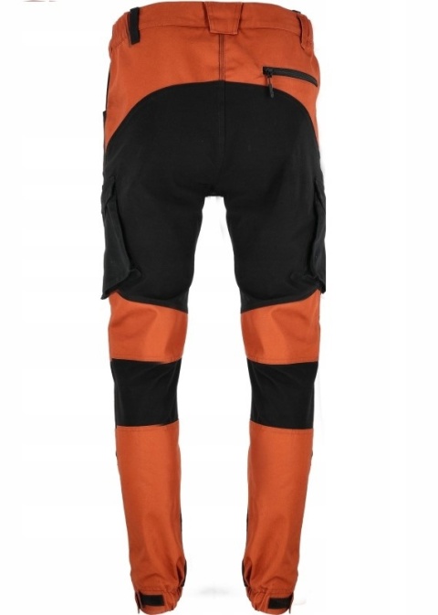 SPODNIE Z ELEMENTAMI STRETCH CEGLASTO-CZARNE, "2XL",CE,LAHTI