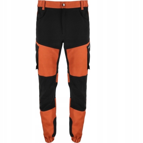 SPODNIE Z ELEMENTAMI STRETCH CEGLASTO-CZARNE, "XL", CE,LAHTI