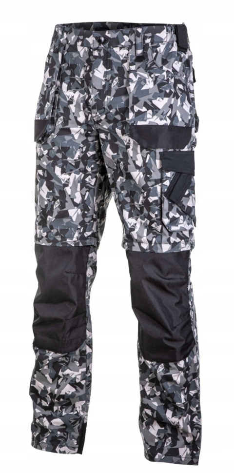 Spodnie Męskie Szaro-Czarne z Odpinanymi Nogawkami