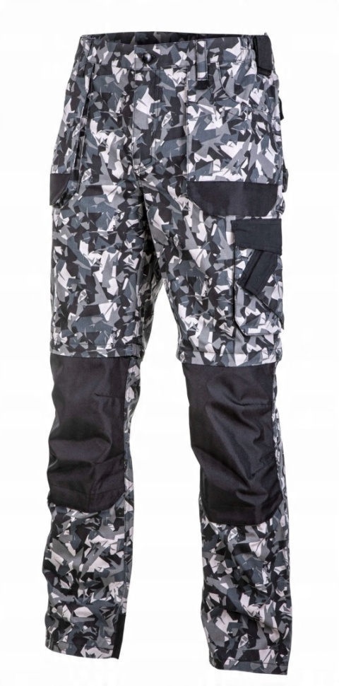 Spodnie Męskie Szaro-Czarne z Odpinanymi Nogawkami