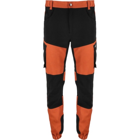 Spodnie Stretch Ceglasto-Czarne, Rozmiar S