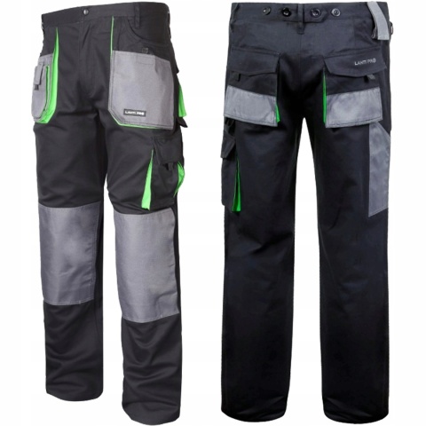 Spodnie robocze 100% Bawełna, Rozmiar 3XL, Zielone