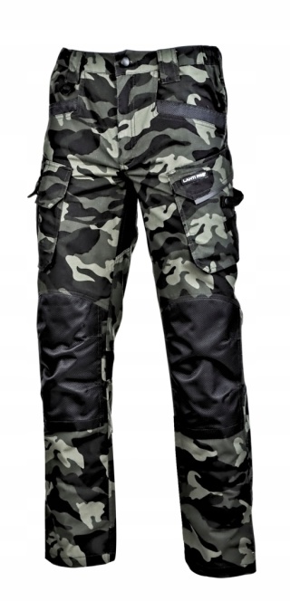 Spodnie robocze Bojówki Moro Zielone, Wzmacniane, 3XL