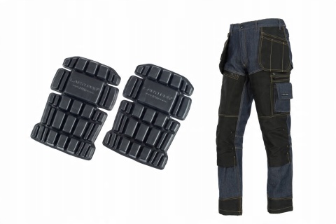 Spodnie robocze Jeansowe Niebieskie z Wzmocnieniami, 3XL - Lahti