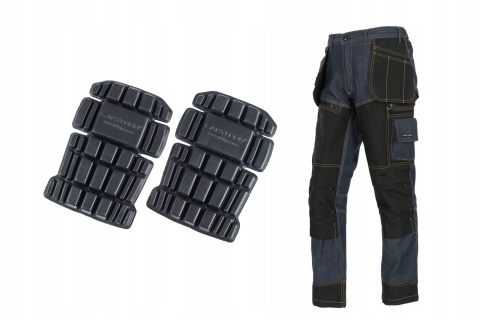 Spodnie robocze Jeansowe Niebieskie z Wzmocnieniami, 3XL - Lahti