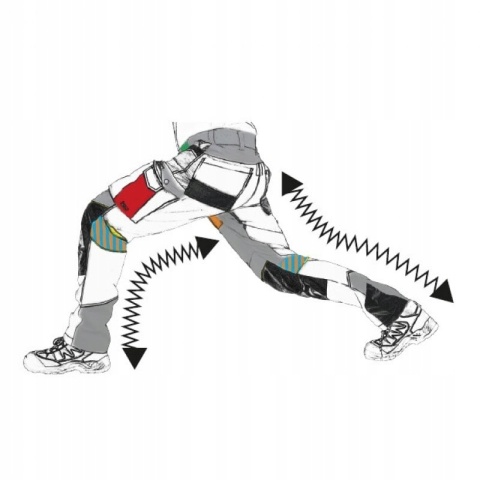 Spodnie robocze z Wstawkami i Stretchem, Rozmiar M