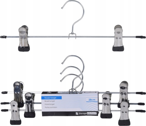 WIESZAK Z KLAMRAMI NA SPODNIE