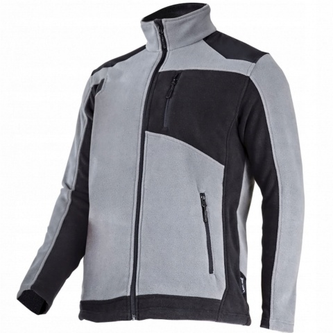 BLUZA POLAR. Z WZMOCNIENIAMI, SZARO-CZARNA XL