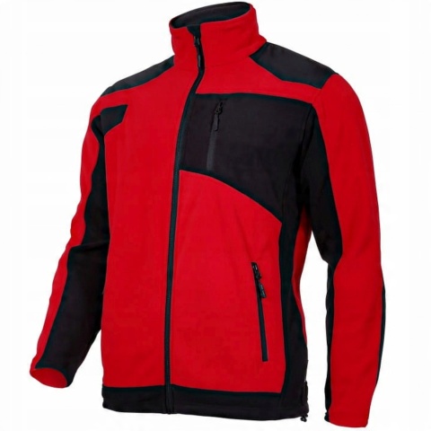 BLUZA POLARNA MĘSKA CZERWONA, ROZMIAR L