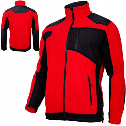 BLUZA POLARNA MĘSKA CZERWONA, ROZMIAR L