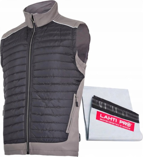 Ciepły bezrękawnik, kolor czarny, rozmiar S