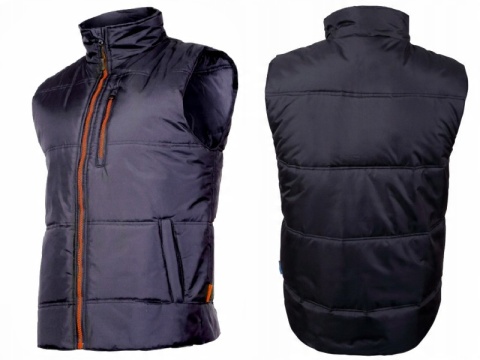 Kurtka bezrękawnik XL, szaro-pomarańczowa