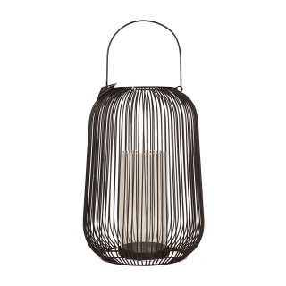 LAMPION DEKORACYJNY na taras do ogrodu do salonu czarny 19x33 cm
