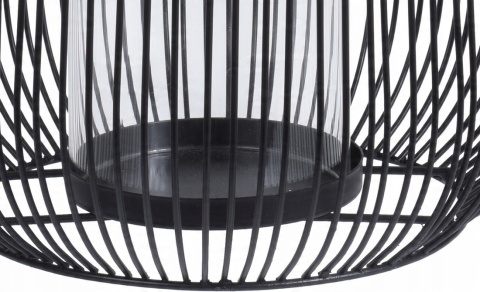 LAMPION DEKORACYJNY na taras do ogrodu do salonu czarny 19x33 cm