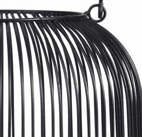 LAMPION DEKORACYJNY na taras do ogrodu do salonu czarny 19x33 cm