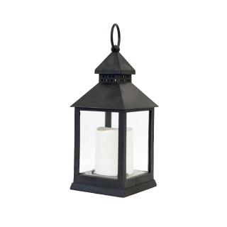 LAMPION LATARNIA ze świecą LED dekoracyjną wysokość 23cm