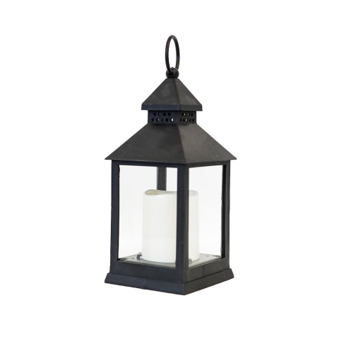 LAMPION LATARNIA ze świecą LED dekoracyjną wysokość 23cm