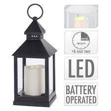 LAMPION LATARNIA ze świecą LED dekoracyjną wysokość 23cm