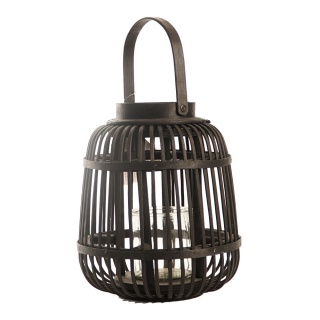 Lampion bambusowy 24X19CM CZARNY