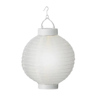 Lampion solarny biały nylon 20cm Lumineo led