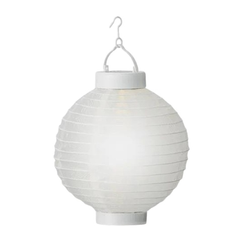 Lampion solarny biały nylon 20cm Lumineo led