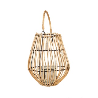 Lampion wiklinowy naturalny 26x36cm duży