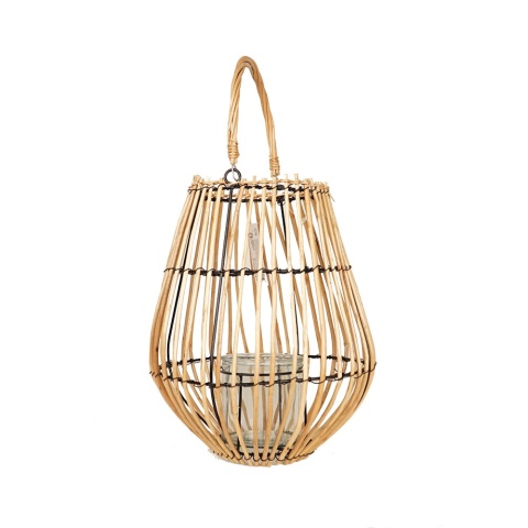 Lampion wiklinowy naturalny 26x36cm duży