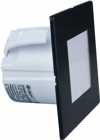 Oprawa LED schodowa, kwadratowa, czarny mat / YCB177B