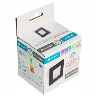 Oprawa LED schodowa z czujnikiem ruchu, kwadratowa, czarny mat / YCB177B-PIR