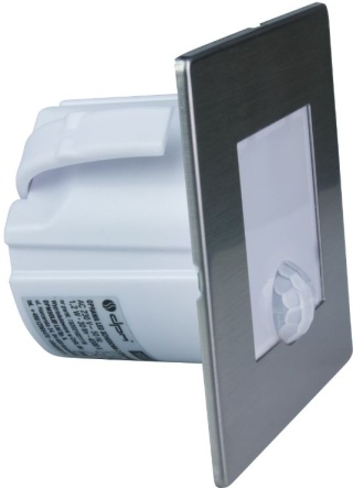 Oprawa LED schodowa z czujnikiem ruchu, okrągła, srebrna / YCB177S-PIR