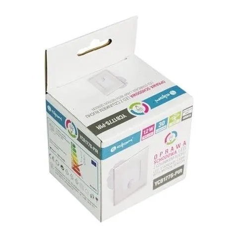 Oprawa LED schodowa z czujnikiem ruchu, okrągła, srebrna / YCB177S-PIR