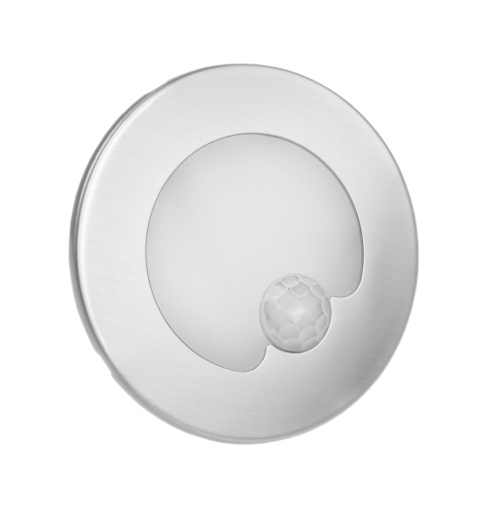 Oprawa LED schodowa z czujnikiem ruchu, okrągła, srebrna / YCB178S-PIR