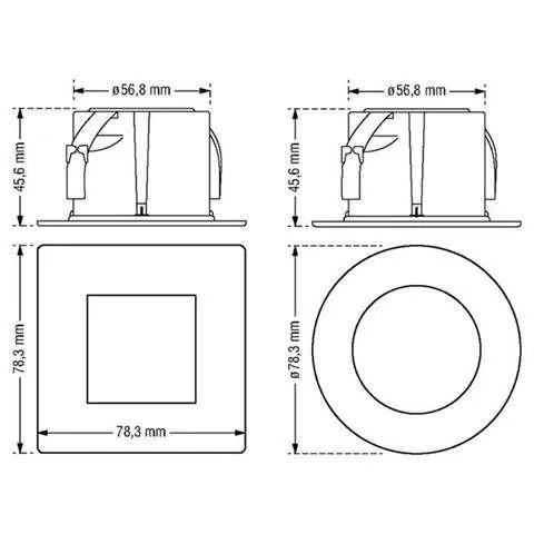 Oprawa LED schodowa z czujnikiem ruchu, okrągła, srebrna / YCB178S-PIR