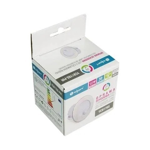 Oprawa LED schodowa z czujnikiem ruchu, okrągła, srebrna / YCB178S-PIR