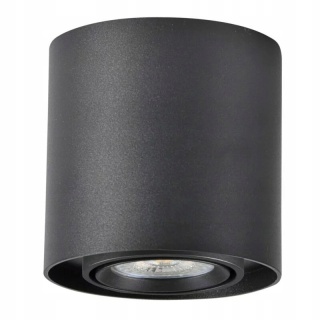 Oprawa natynk. XENO GU10 okrągła czarna+złoty ring regul.