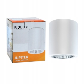 Oprawa natynk. metal. okrągła POLUX JUPITER MD-3011 E27 (excl.), biała, IP20, 110*115mm