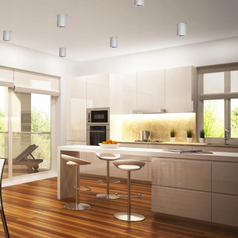 Oprawa natynk. metal. okrągła POLUX JUPITER MD-3011 E27 (excl.), biała, IP20, 110*115mm