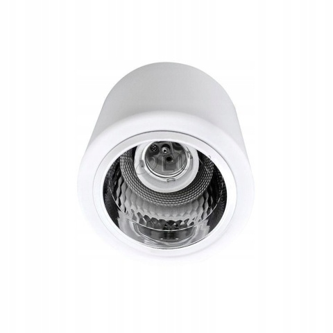 Oprawa natynk. metal. okrągła POLUX JUPITER MD-3011 E27 (excl.), biała, IP20, 110*115mm