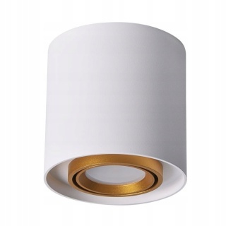 Oprawa natynkowa EGER GU10 okrągła biało-złote