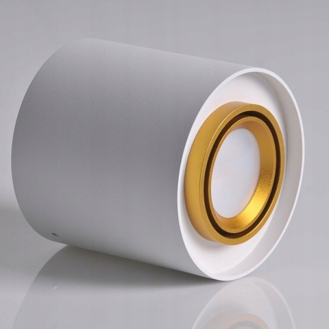 Oprawa natynkowa EGER GU10 okrągła biało-złote