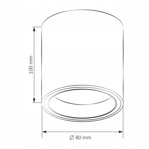 Oprawa natynkowa FALCO GU10 okrągła czarna