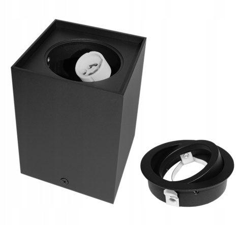 Oprawa natynkowa Hadar Q1 1xGU10 kwadrat czarna