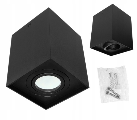 Oprawa natynkowa Hadar Q1 1xGU10 kwadrat czarna