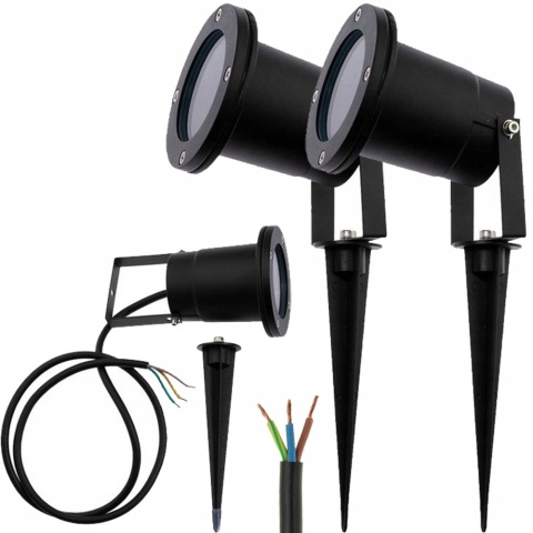 Oprawa ogrodowa DIEGO, GU10, MAX. 35W, IP65, AC220-240V, 50/60Hz, czarna