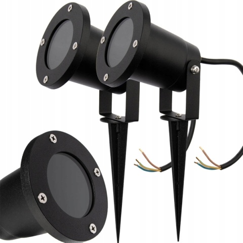 Oprawa ogrodowa DIEGO, GU10, MAX. 35W, IP65, AC220-240V, 50/60Hz, czarna