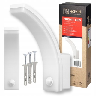 Oprawa ogrodowa FRENIT LED 20W, z PIR.2300lm, IP65, 4000K, funkcja przyciemnienia, biała