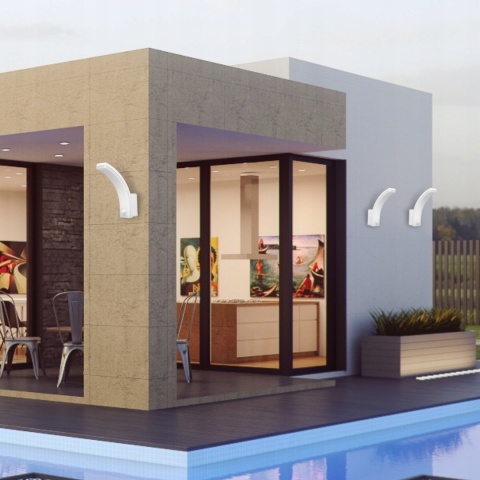 Oprawa ogrodowa FRENIT LED 20W, z PIR.2300lm, IP65, 4000K, funkcja przyciemnienia, biała