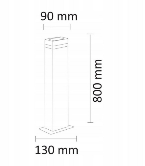 Oprawa ogrodowa GILBERT stojąca czarna 80cm