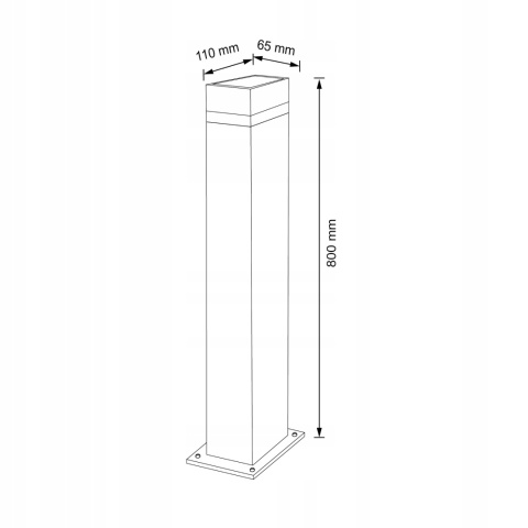 Oprawa ogrodowa GILBERT stojąca czarna 80cm